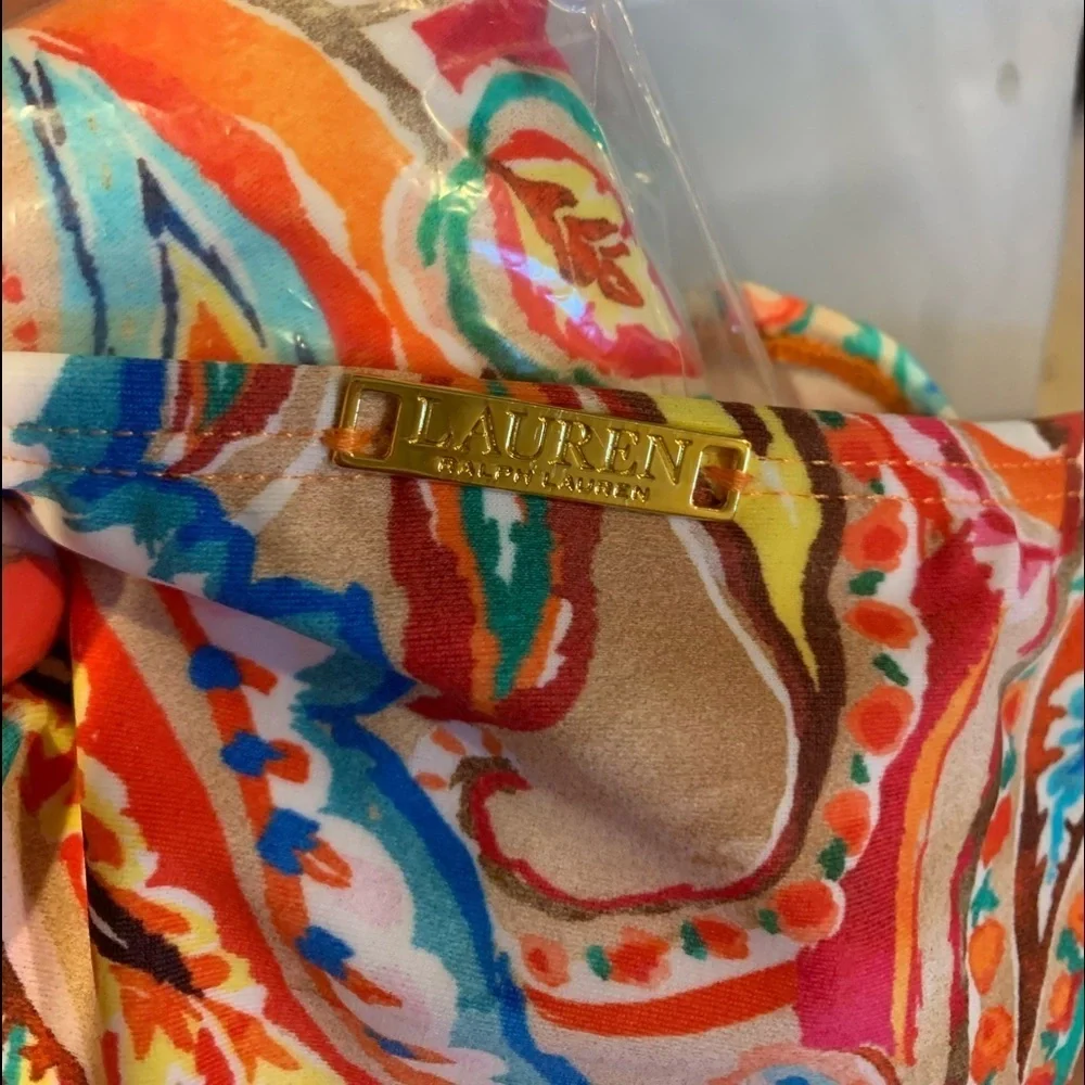 LAUREN RALPH LAUREN Women's Sunrise Printed Hipster Bikini Bottom